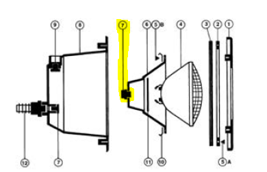 Kabelklemme Belag von Gehäuse