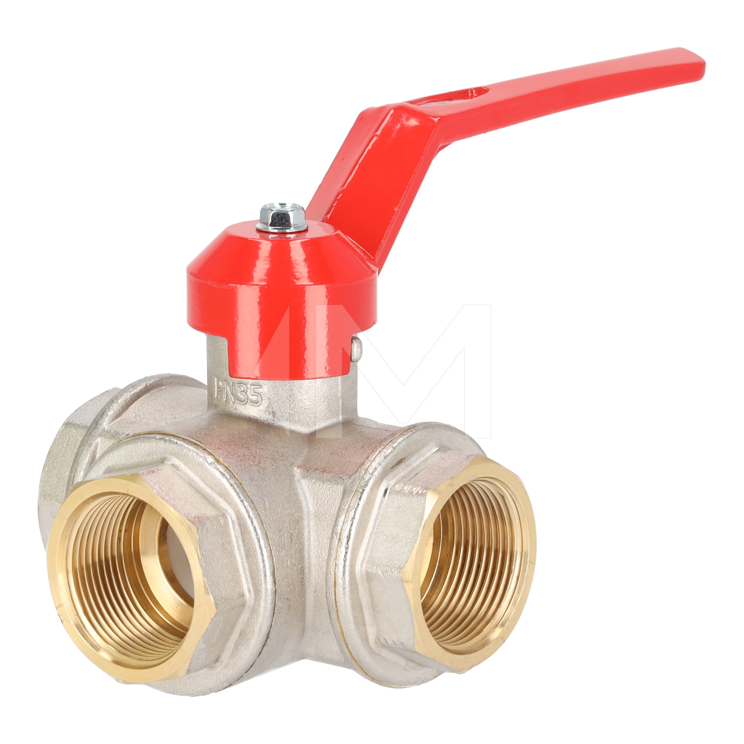MS 3-Wege Kugelhahn, L-Bohrung
