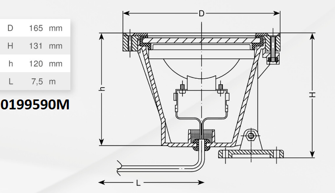Unterwasserscheinwerfer Type UWL