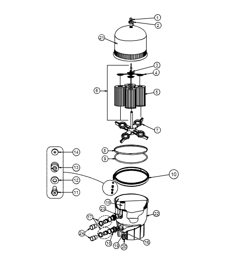 Ersatzentlüftungsrohr für Clean&Clear Plus