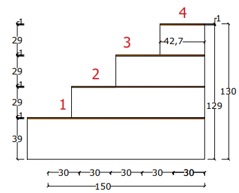 EPS-Treppen Modul Ecktreppe 45°