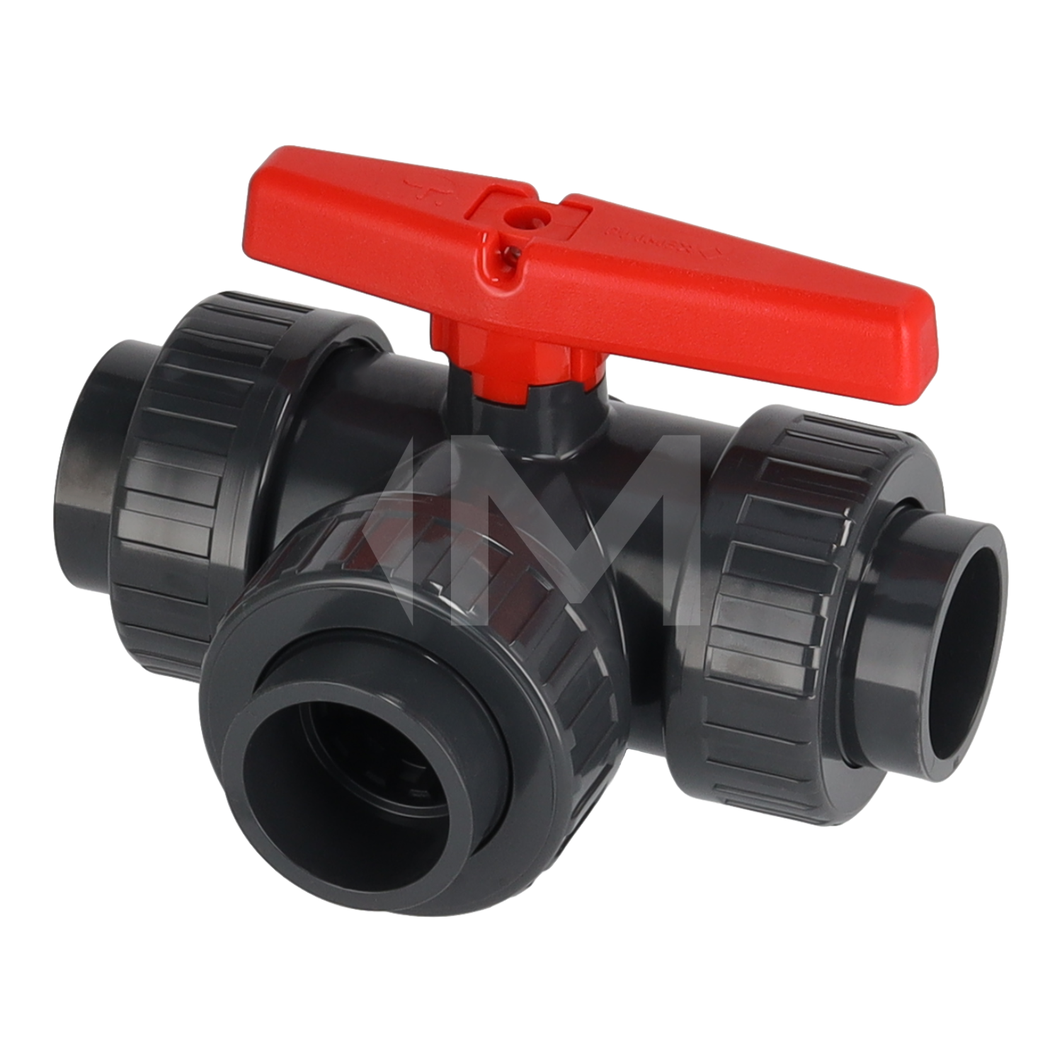 "Safe" 3-Wege Kugelhahn PVC-U