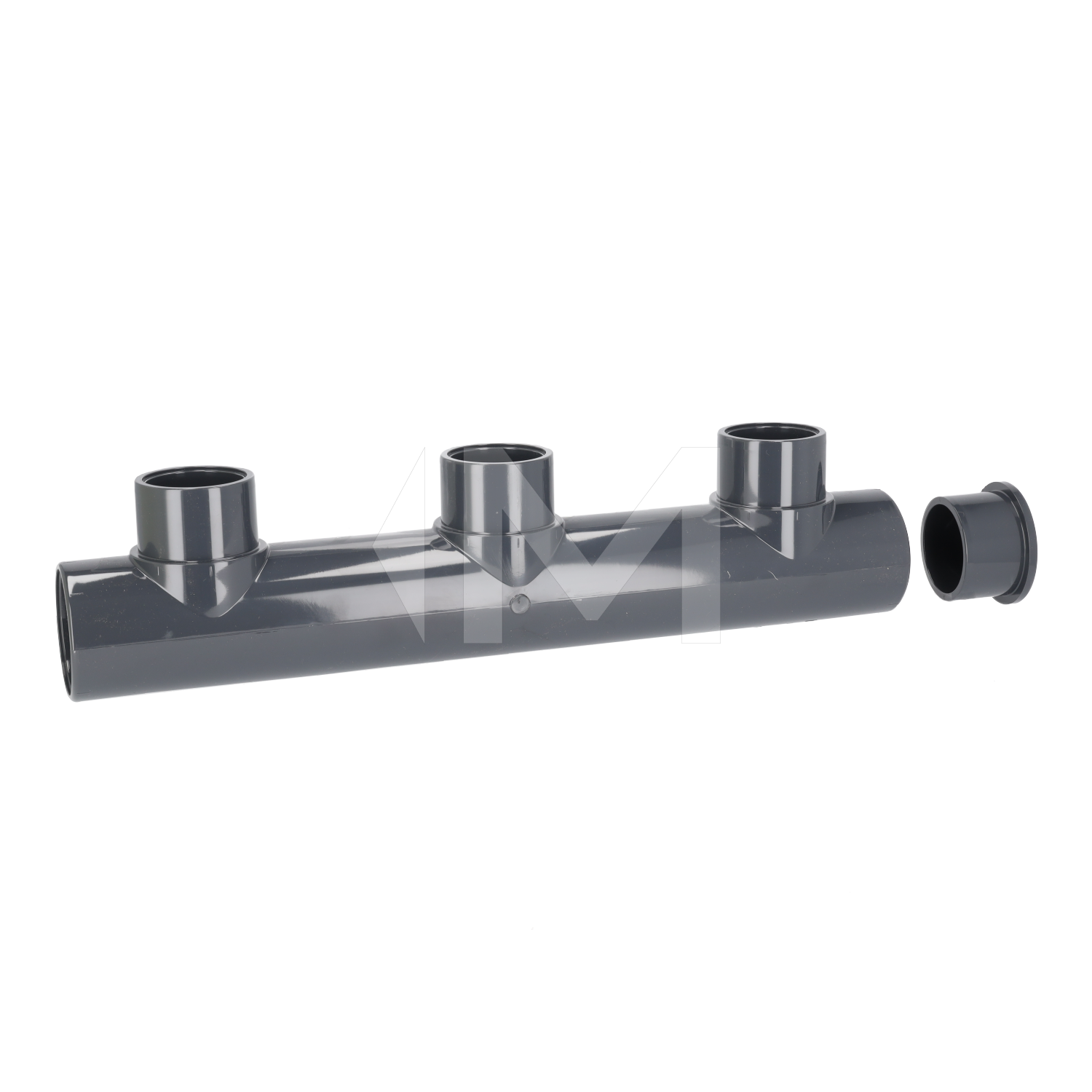 PVC Sammelrohr 3x Muffenanschluss